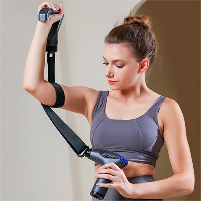 Pistolet de massage avec ceinture attachee